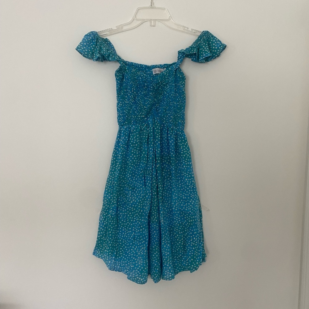 Tiara Hawaii Teal Poka Dot Hollie Mini Dress